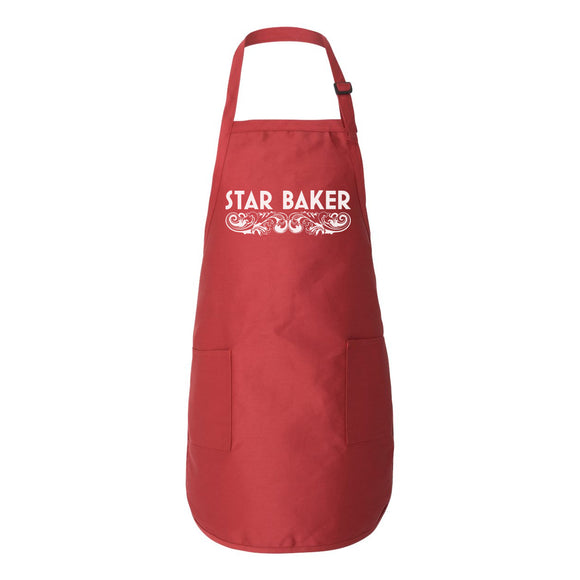Star Baker Apron - Long Red